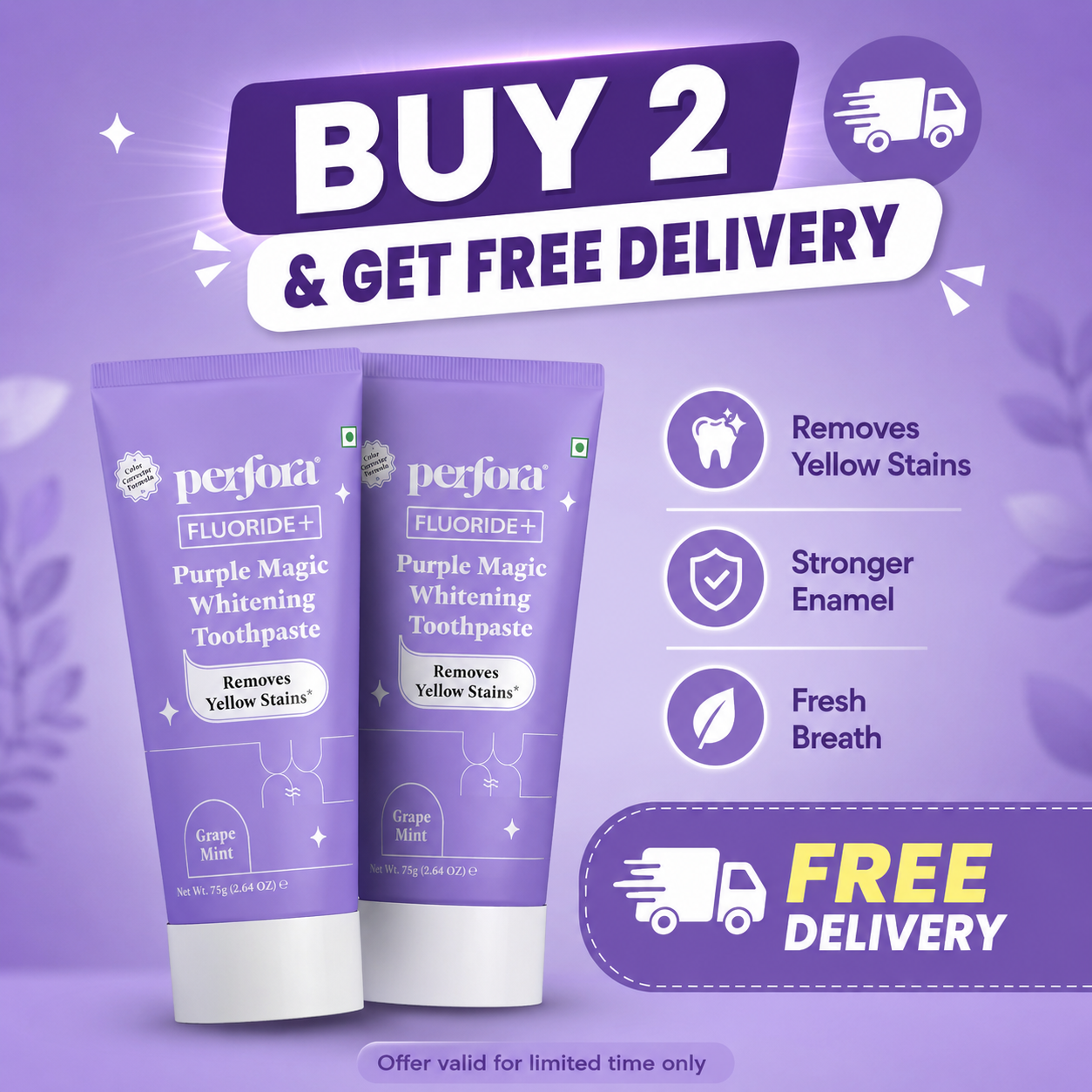 Perfora Purple Whitening Toothpaste