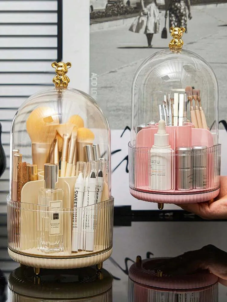 360° Rotating Makeup Brush Organizer